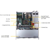 Supermicro SuperServer 6019P-MTR Server Barebone System - 1U Rack-mountable - Socket P LGA-3647 - 2 x Processor Support