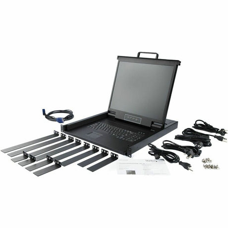 StarTech.com Rackmount KVM Console - 1U 19" LCD Monitor Single Port VGA KVM Server Rack Drawer includes Cables & Hardware - USB Support