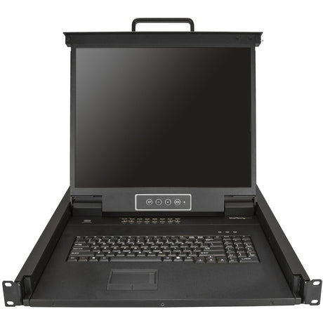 StarTech.com 16 Port Rackmount KVM Console w/ Cables - Integrated KVM Switch w/ 19" LCD - 1U LCD KVM Drawer 50000 MTBF - USB + VGA Support