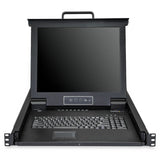 StarTech.com 8 Port Rackmount KVM Console w/ Cables - Integrated KVM Switch w/ 17" LCD - 1U LCD KVM Drawer 50000 MTBF - USB + VGA Support