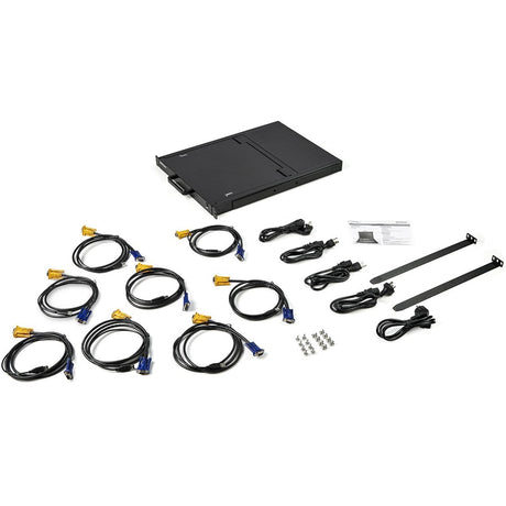 StarTech.com 8 Port Rackmount KVM Console w/ Cables - Integrated KVM Switch w/ 17" LCD - 1U LCD KVM Drawer 50000 MTBF - USB + VGA Support