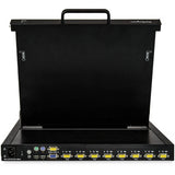StarTech.com 8 Port Rackmount KVM Console w/ Cables - Integrated KVM Switch w/ 17" LCD - 1U LCD KVM Drawer 50000 MTBF - USB + VGA Support
