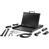 StarTech.com Rackmount KVM Console HD 1080p - Single Port VGA KVM w/17" LCD Monitor - 1U LCD KVM Server Rack Drawer w/Cables - USB Support