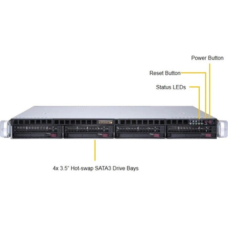 Supermicro SuperServer 6019P-MT Server Barebone System - 1U Rack-mountable - Socket P LGA-3647 - 2 x Processor Support