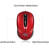 WRLS OPTICAL WHEEL MOUSE RED