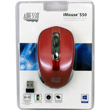 WRLS OPTICAL WHEEL MOUSE RED