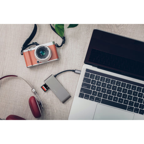 Moshi USB-C Multimedia Adapter, HDMI 4K up to 30 Hz, USB-A x2, SD Card Reader, Aluminum Casings, Works with MacBook, MacBook Air, MacBook Pro, Surface