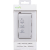 Moshi USB-C Multimedia Adapter, HDMI 4K up to 30 Hz, USB-A x2, SD Card Reader, Aluminum Casings, Works with MacBook, MacBook Air, MacBook Pro, Surface
