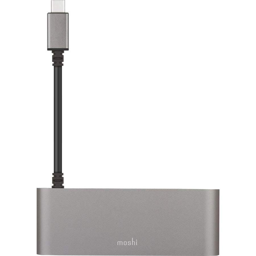 Moshi USB-C Multimedia Adapter, HDMI 4K up to 30 Hz, USB-A x2, SD Card Reader, Aluminum Casings, Works with MacBook, MacBook Air, MacBook Pro, Surface