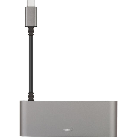 Moshi USB-C Multimedia Adapter, HDMI 4K up to 30 Hz, USB-A x2, SD Card Reader, Aluminum Casings, Works with MacBook, MacBook Air, MacBook Pro, Surface