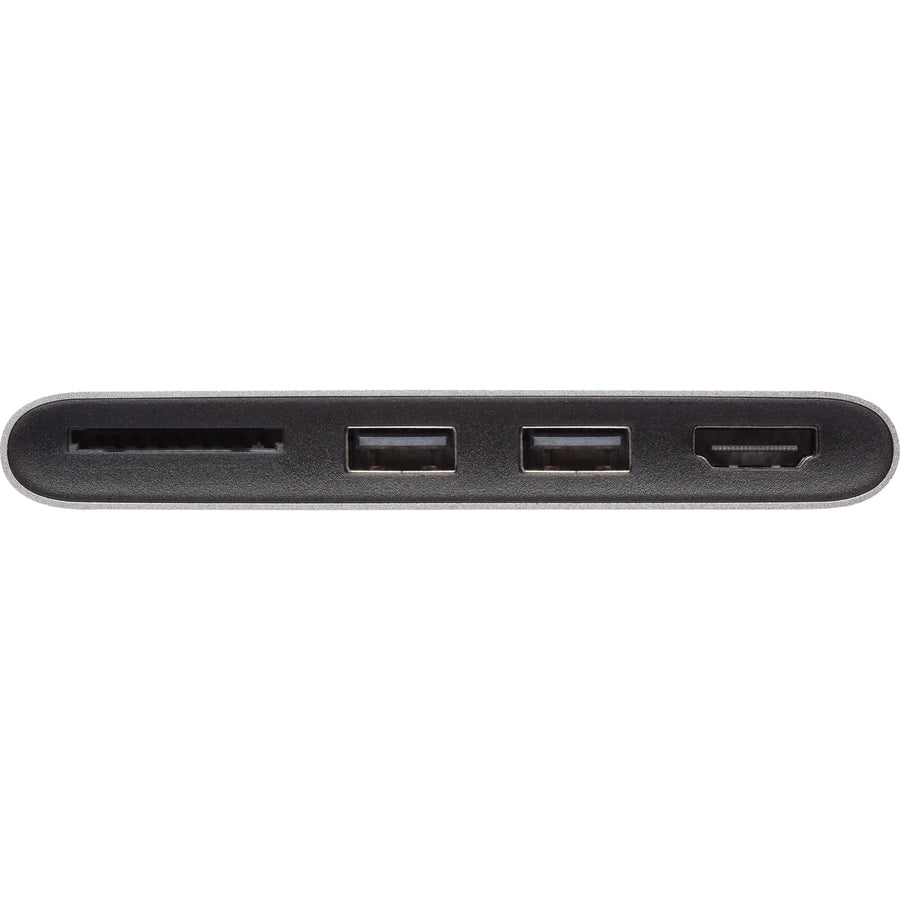 Moshi USB-C Multimedia Adapter, HDMI 4K up to 30 Hz, USB-A x2, SD Card Reader, Aluminum Casings, Works with MacBook, MacBook Air, MacBook Pro, Surface