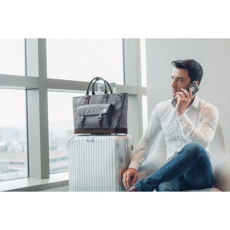 Moshi Costa Carrying Case (Satchel) for 15" Apple iPad Notebook - Granite Gray