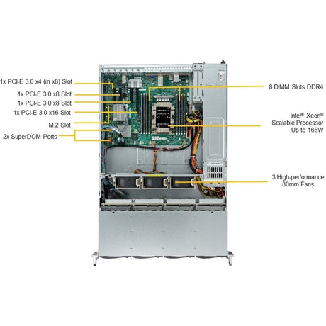 Supermicro SuperStorage 5029P-E1CTR12L Server Barebone System - 2U Rack-mountable - Socket P LGA-3647 - 1 x Processor Support