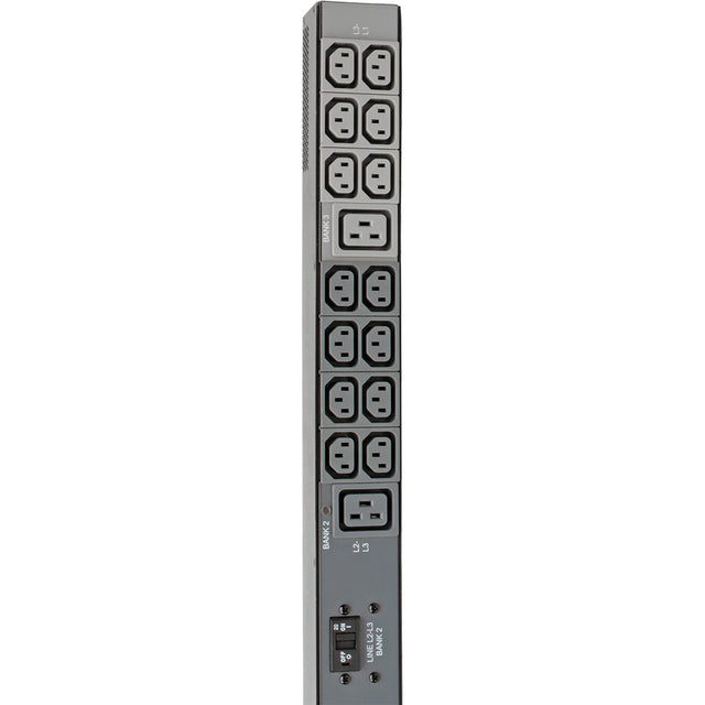 Eaton Tripp Lite Series 14.5kW 200-240V 3PH Monitored PDU - LX Interface, Gigabit, 48 Outlets, IEC 309 60A Blue Input, LCD, 3 m Cord, 0U 1.8 m Height, TAA