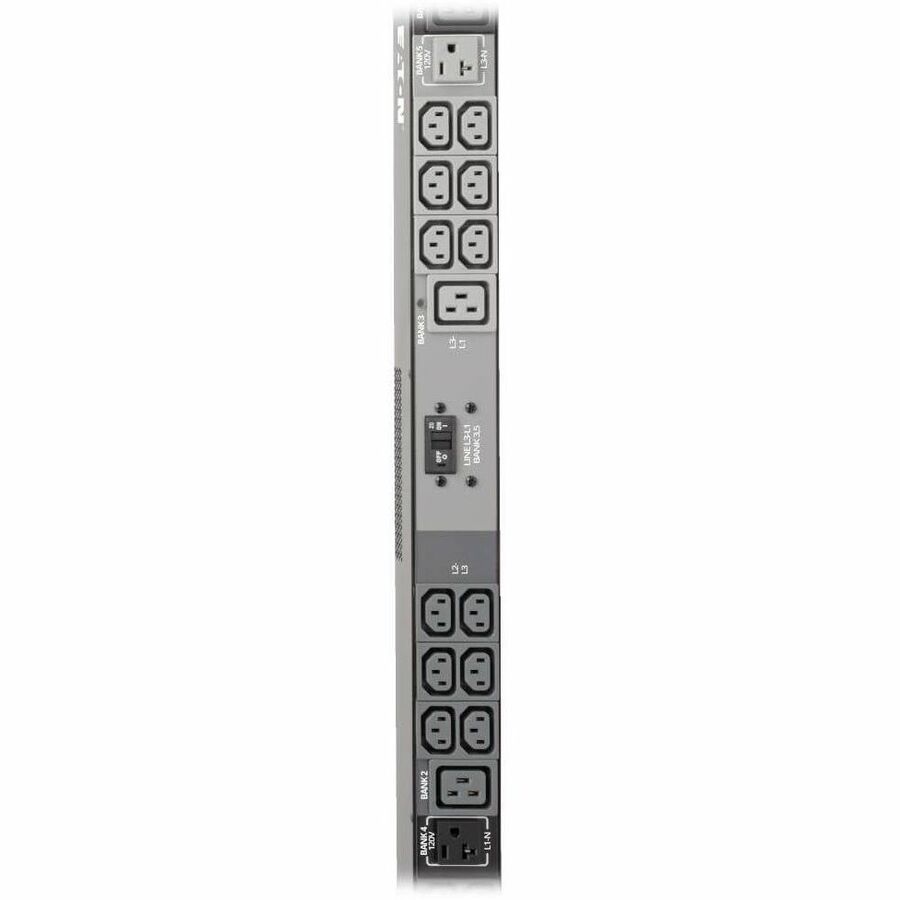 Eaton 8.6kW 208/120V 3PH Monitored PDU - LX Interface, Gigabit, 45 Outlets, L21-30P Input, LCD, 1.8 m Cord, 0U 1.8 m Height, TAA