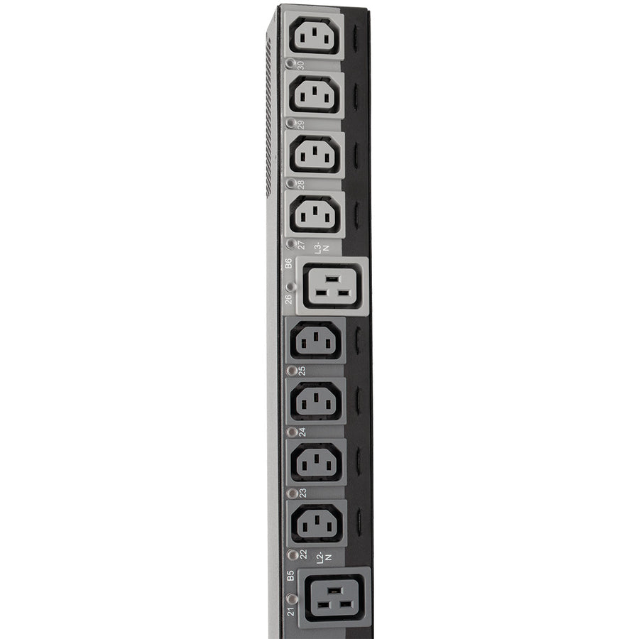 Eaton Tripp Lite Series 28.8kW 220-240V 3PH Switched PDU - LX Interface, Gigabit, 30 Outlets, Hardwire 380-415V Input, LCD, 1.8 m Cord, 0U 1.8 m Height, TAA