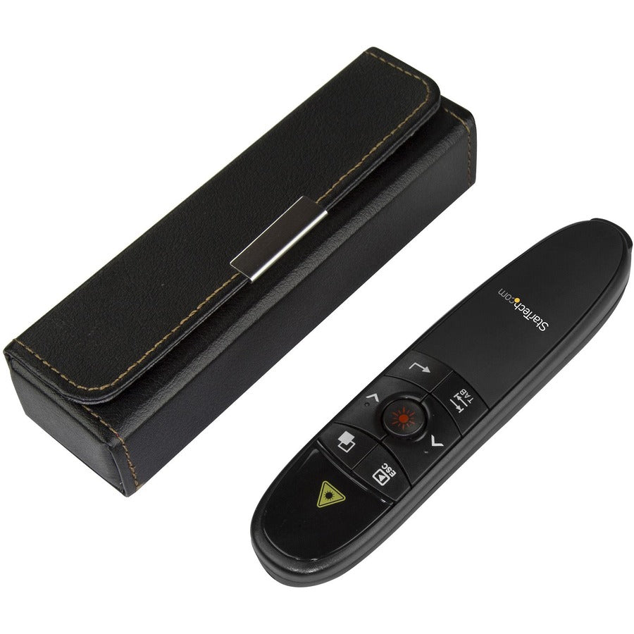 StarTech.com Wireless Presentation Remote with Red Laser Pointer - 90 ft. - PowerPoint Presentation Clicker for Mac & Windows (PRESREMOTE)
