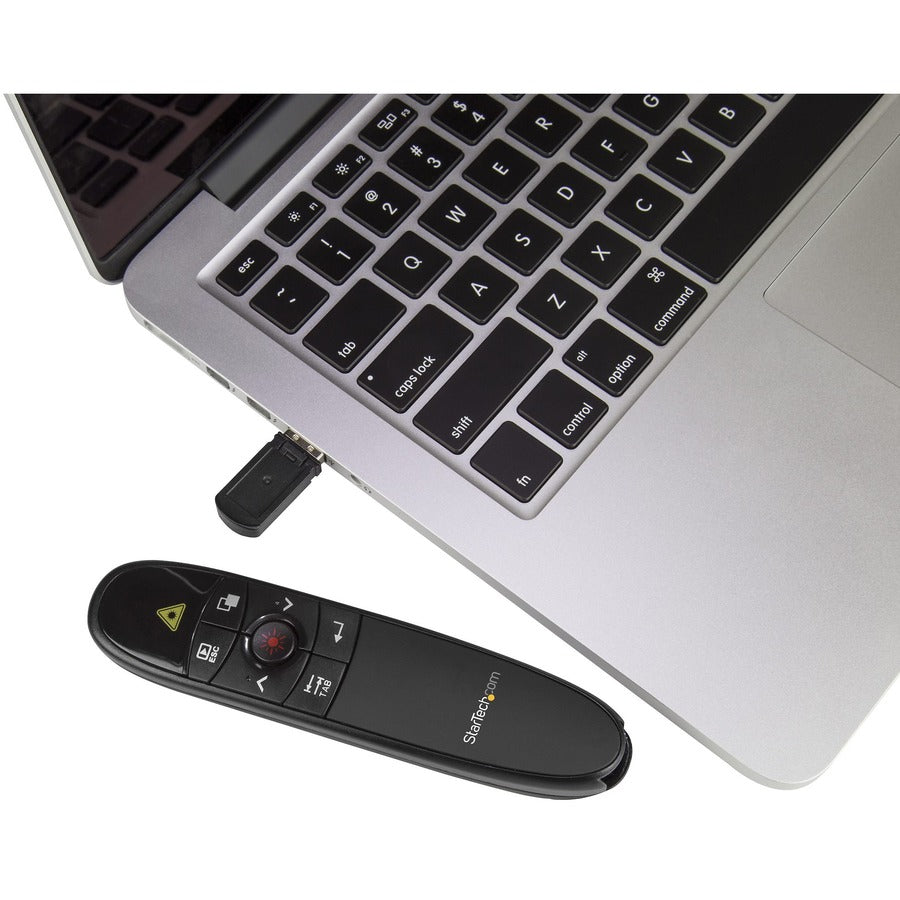 StarTech.com Wireless Presentation Remote with Red Laser Pointer - 90 ft. - PowerPoint Presentation Clicker for Mac & Windows (PRESREMOTE)
