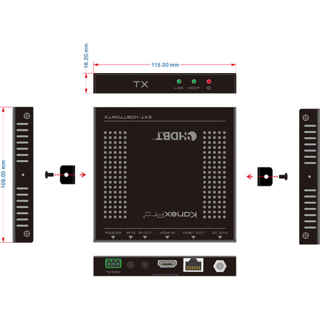 KanexPro UltraSlim 4K/30 HDMI Transmitter over HDBaseT- 230ft. (70m)