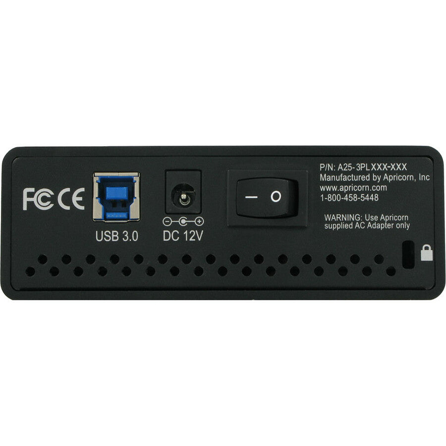 Apricorn Aegis Padlock DT ADT-3PL256-12TB 12 TB Desktop Hard Drive - External - Black - TAA Compliant