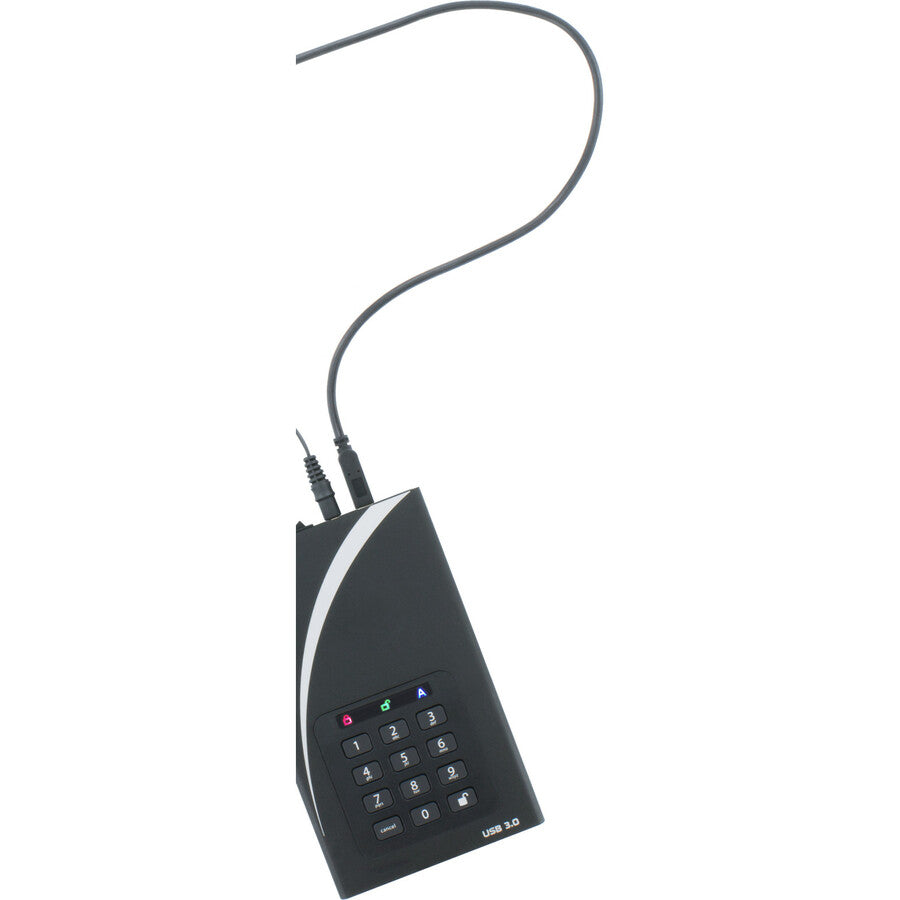 Apricorn Aegis Padlock DT ADT-3PL256-12TB 12 TB Desktop Hard Drive - External - Black - TAA Compliant