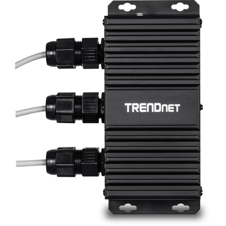 TRENDnet 2-Port Industrial Outdoor Gigabit UPoE Extender, Extends 100m- Total Distance Up to 200m (656'), Supports PoE (15.4W), PoE+(30W), UPoE(60W), IP67 Housing, TI-EU120