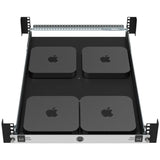 Rack Solutions 1U Mini Rack Access Tool-Less Shelf for Four Apple Mac Mini with USB