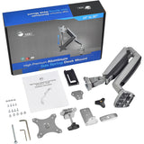 High Premium Aluminum Gas Spring Desk Mount - 13" to 32" - Single Monitor - Max load 19.8Ibs, VESA 75x75/100x100mm