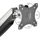 SIIG High Premium Aluminum Gas Spring Desk Mount - Dual Monitor - Fits 13" to 32" monitors - Max load 19.8Ibs(each)