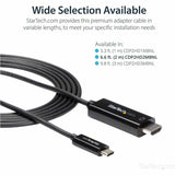 StarTech.com 6ft (2m) USB C to HDMI Cable - 4K 60Hz USB Type C DP Alt Mode to HDMI 2.0 Video Display Adapter Cable - Works w/Thunderbolt 3