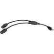 Eaton Tripp Lite Series Power Cord Splitter, C14 to 2xC13 PDU Style - 10A, 250V, 18 AWG, 18-in. (45.72 cm), Black