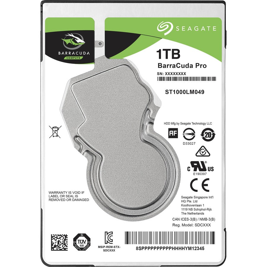 Seagate Barracuda Pro ST1000LM049 1 TB 2.5" Internal Hard Drive - SATA