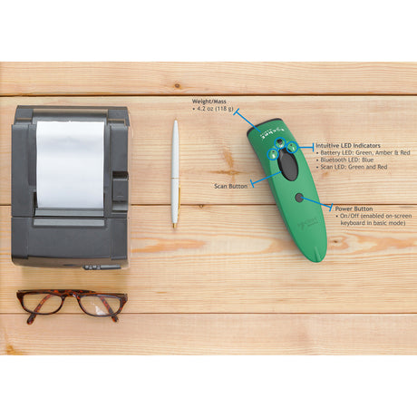 SocketScan&reg; S730, 1D Laser Barcode Scanner, Green