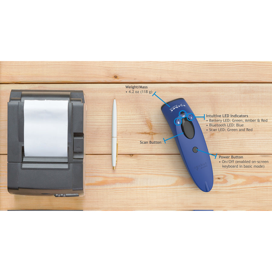 SocketScan&reg; S740, 1D/2D Imager Barcode Scanner, Blue - 50 Pack