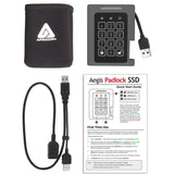 Apricorn Aegis Padlock ASSD-3PL256-1TBF 1 TB Solid State Drive - 2.5" Internal - Black - TAA Compliant