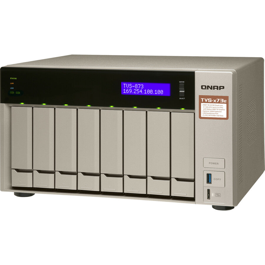 QNAP Powerful NAS with AMD RX-421BD Quad-Core APU and PCIe Expandability