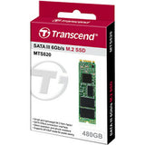 Transcend MTS820 480 GB Solid State Drive - M.2 Internal - SATA (SATA/600)