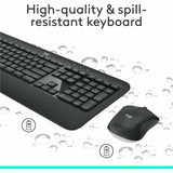 Logitech MK540 Advanced Wireless Keyboard and Mouse Combo for Windows, 2.4 GHz Unifying USB-Receiver