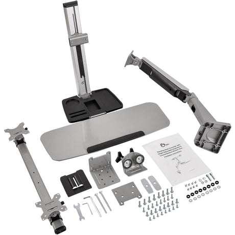 Ergonomic Standing Desk Converter With Height Adjustable Keyboard & Counterbalance Monitor Mount