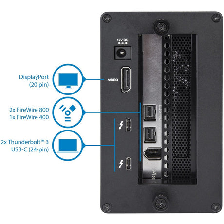 StarTech.com Thunderbolt 3 to FireWire Adapter - External PCI Enclosure - PCIe Card plus TB3 Chassis