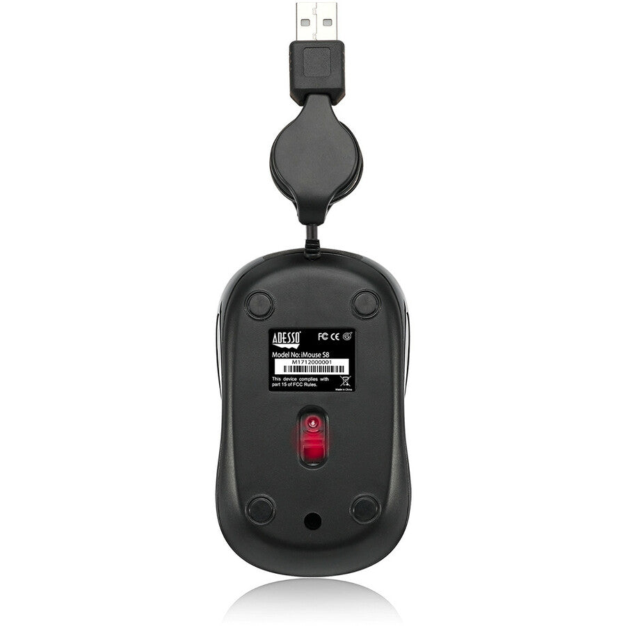 Adesso iMouse S8R - USB Illuminated Retractable Mini Mouse