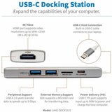 Eaton Tripp Lite Series USB-C Dock - 4K HDMI, USB 3.x (5Gbps), USB-A Hub Ports, Memory Card, 60W PD Charging