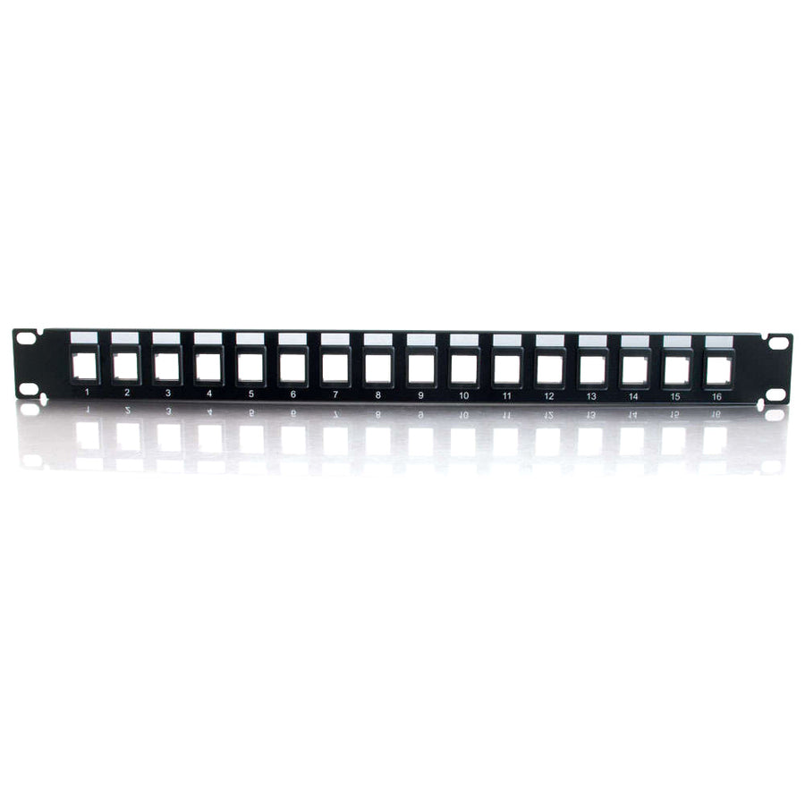 C2G 16-Port Patch Panel - Blank Keystone - 1U - 19"