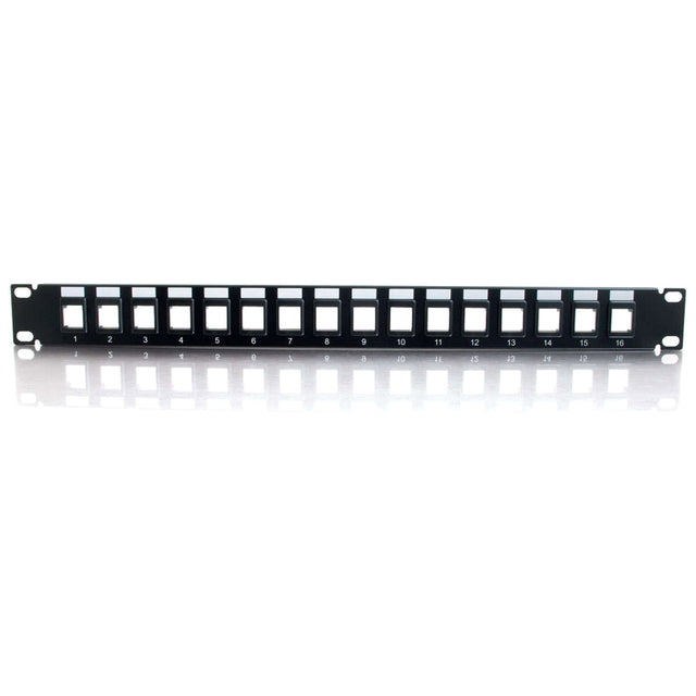 C2G 16-Port Patch Panel - Blank Keystone - 1U - 19"
