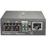 StarTech.com Single Mode SC Fiber Ethernet Media Converter - 1000BASE-LX Gigabit Fiber Optic to Copper Bridge - 10/100/1000 Network 10km