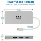 Eaton Tripp Lite Series USB-C Dock, Triple Display - HDMI, VGA, USB 3.x (5Gbps), USB-A Hub, 60W PD Charging