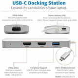 Eaton Tripp Lite Series USB-C Dock, Triple Display - HDMI, VGA, USB 3.x (5Gbps), USB-A Hub, 60W PD Charging