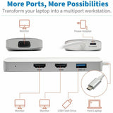 Eaton Tripp Lite Series USB-C Dock, Triple Display - HDMI, VGA, USB 3.x (5Gbps), USB-A Hub, 60W PD Charging