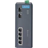 Advantech 4G+2 SFP W/ 4 IEEE 802.3 High Power PoE Industrial Wide Temperature Switch