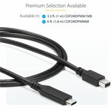 StarTech.com 6 ft. / 1.8 m USB-C to Mini DisplayPort Cable - 4K 60Hz - Black - USB 3.1 Type-C to Mini DP Adapter Cable - mDP Cable